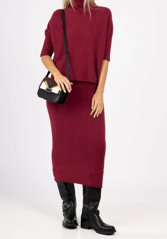 Sac bandoulière géométrique chic femme – Cuir synthétique bordeaux & noir