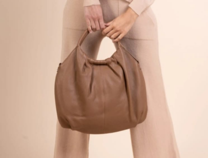Sac à main souple femme – Cuir synthétique camel élégant et spacieux