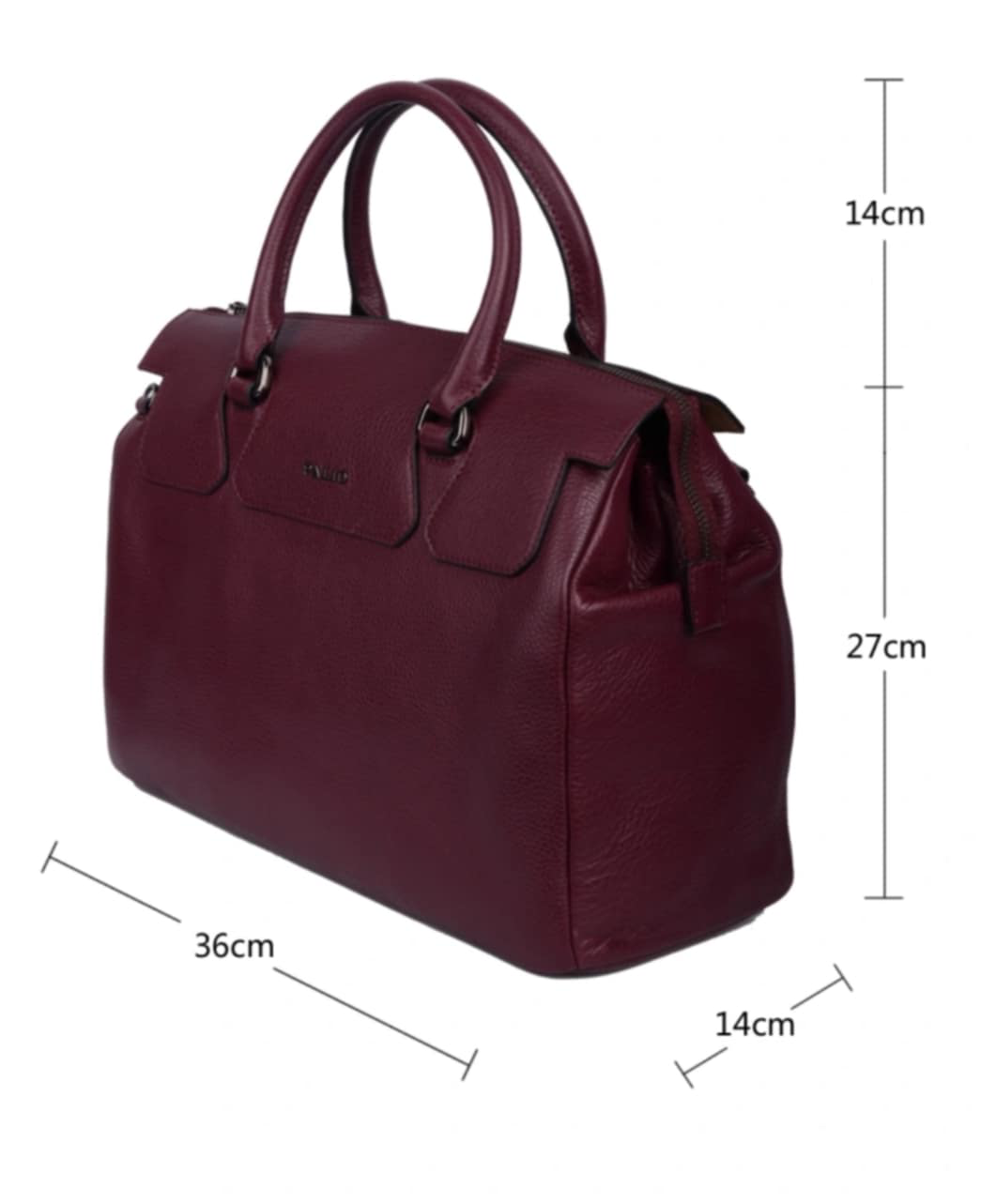 Sac à main en cuir synthétique bordeaux élégant pour femme – Style cabas chic