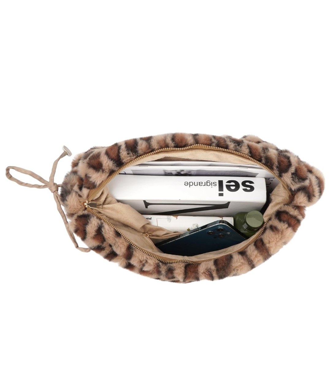 Sac en fausse fourrure léopard BISOU