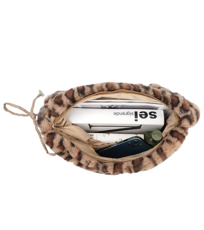 Sac en fausse fourrure léopard BISOU