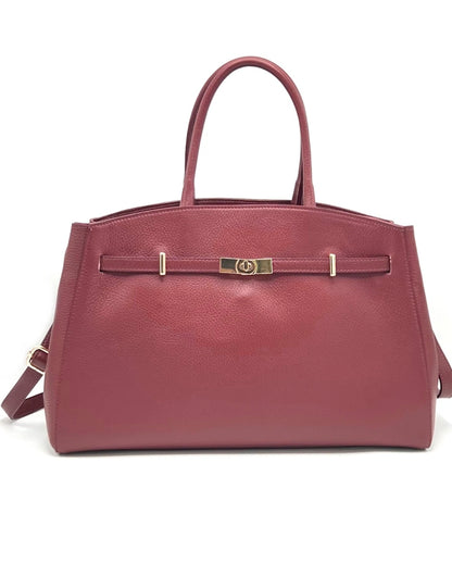 Sac à main en cuir véritable XL, Fabriqué en Italie.